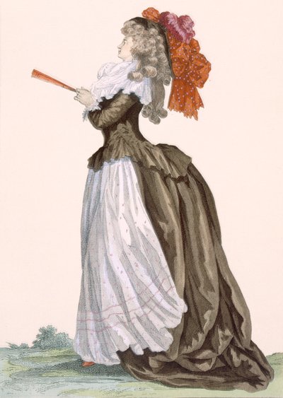 Robe de promenade pour dame, gravée par Dupin, planche n°222 de 